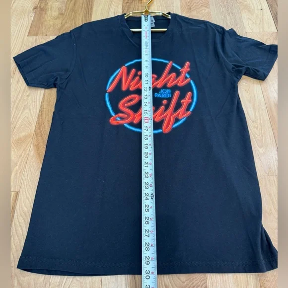 Jon Pardi Night Shift 2016 Concert Tee Large Black Next Level Apparel Tee T9 - Picture 6 of 7